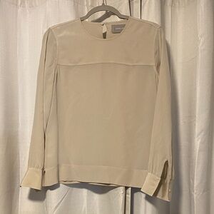 Everlane 100% Silk Cream long sleeve Blouse